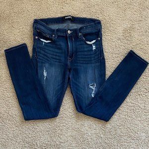 Express Mid Rise Ripped Jean Ankle Leggings